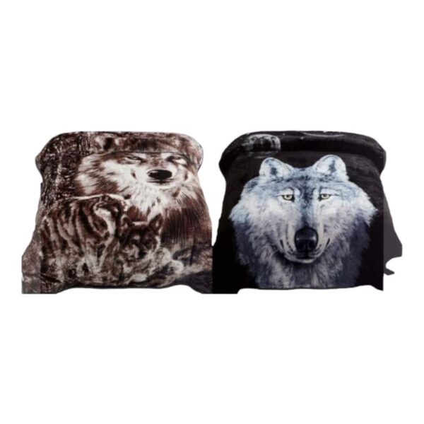 UN -HEAVY KOREAN 2 PLY BLANKET / WOLF / KING