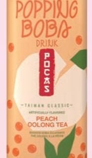POCAS -POPPING BOBA OOLONG TEA / PEACH