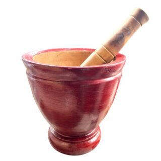UN -WOOD MORTAR &PESTLE 12"