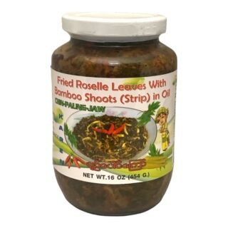 BURMESE -FRIED ROSELLE LEAVES WITH BAMBOO SHOOTS (STRIP) IN OIL /CHIN PAUNG JAW