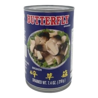 BUTTERFLY  -BROKEN STRAW MUSHROOM PEELED VT
