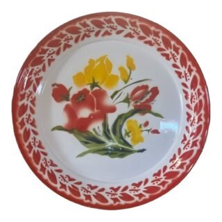 UN -FLOWER ENAMEL TRAY 35CM