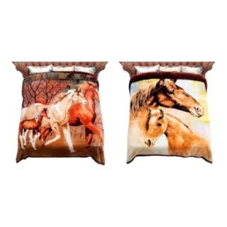 UN -HEAVY KOREAN 2 PLY BLANKET / MIX ANIMAL / KING