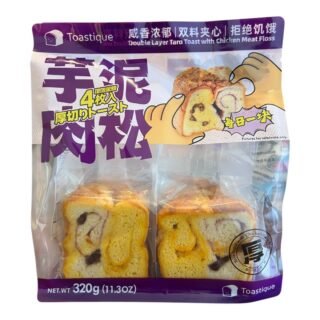 TOASRTIQUE  -DOUBLE LAYER TARO TOAST W/CHICKEN MEAT FLOSS