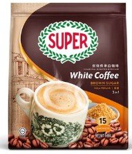 SUPER  -WHITE COFFEE 3 IN 1 (BROWN SUGAR/ORANGE)