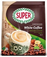 SUPER  -WHITE COFFEE 3 IN 1 (ROASTED HAZELNUT/GREEN)
