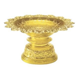 UN  -LOWFOOT TRAY GOLD 16cm