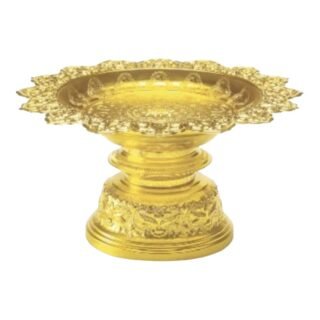 UN  -LOWFOOT TRAY GOLD 26cm