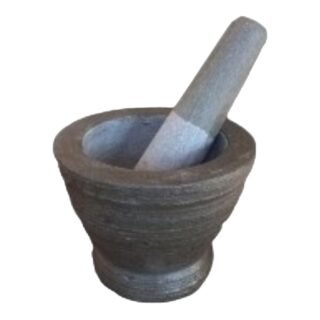 UN  -STONE MORTAR & PESTLE 7"
