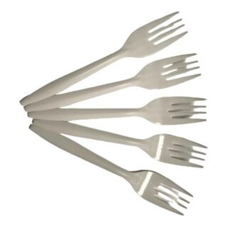 JG  -FORK WHITE 6" PP (M WEIGHT) PLASTIC