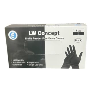 LW  -BLACK NITRILE GLOVE /L