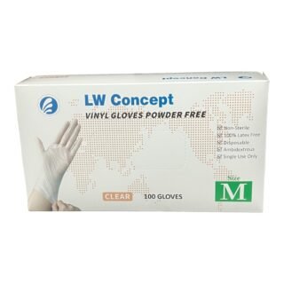 LW  -CLEAR VINY GLOVE /M